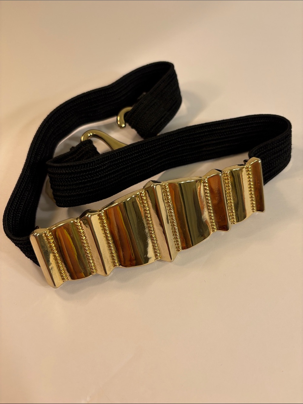 Vintage Rare 80’s Goodheart Accent Stretch Belt with Black Elastic Made in USA